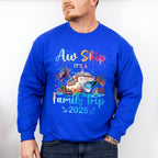 Aw Ship It's A Family Trip Fireworks Design - Vacation Unisex Crewneck T-Shirt Sweatshirt Hoodie