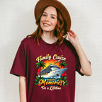 Family Cruise 2025 Making Memories Sunset Trees - Vacation Unisex Crewneck T-Shirt Sweatshirt Hoodie