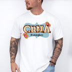 CRNA Saving Lives Floral Design - CRNA Unisex Crewneck T-Shirt Sweatshirt Hoodie