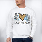 Peace Love CRNA - CRNA Unisex Crewneck T-Shirt Sweatshirt Hoodie