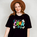 Pediatric CRNA Doodles Design - CRNA Unisex Crewneck T-Shirt Sweatshirt Hoodie