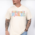 Emergency Nurse Heartbeat Design - ER Nurse Unisex Crewneck T-Shirt Sweatshirt Hoodie