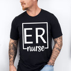 ER Nurse Square Design - ER Nurse Unisex Crewneck T-Shirt Sweatshirt Hoodie