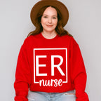 ER Nurse Square Design - ER Nurse Unisex Crewneck T-Shirt Sweatshirt Hoodie