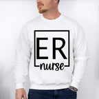 ER Nurse Square Design - ER Nurse Unisex Crewneck T-Shirt Sweatshirt Hoodie