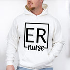 ER Nurse Square Design - ER Nurse Unisex Crewneck T-Shirt Sweatshirt Hoodie