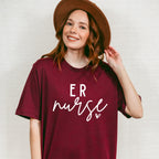 ER Nurse Cursive Design - ER Nurse Unisex Crewneck T-Shirt Sweatshirt Hoodie