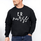 ER Nurse Cursive Design - ER Nurse Unisex Crewneck T-Shirt Sweatshirt Hoodie