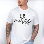 ER Nurse Cursive Design - ER Nurse Unisex Crewneck T-Shirt Sweatshirt Hoodie