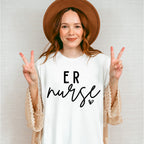 ER Nurse Cursive Design - ER Nurse Unisex Crewneck T-Shirt Sweatshirt Hoodie