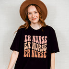 Groovy Er Nurse Design - ER Nurse Unisex Crewneck T-Shirt Sweatshirt Hoodie
