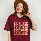 Groovy Er Nurse Design - ER Nurse Unisex Crewneck T-Shirt Sweatshirt Hoodie