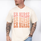 Groovy Er Nurse Design - ER Nurse Unisex Crewneck T-Shirt Sweatshirt Hoodie