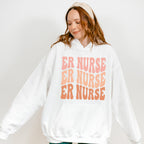 Groovy Er Nurse Design - ER Nurse Unisex Crewneck T-Shirt Sweatshirt Hoodie