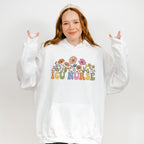 ICU Nurse Flowers Design - ICU Nurse Unisex Crewneck T-Shirt Sweatshirt Hoodie