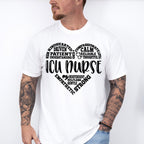 ICU Nurse Heart Design - ICU Nurse Unisex Crewneck T-Shirt Sweatshirt Hoodie