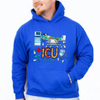 ICU Crew Doodles Design - ICU Nurse Unisex Crewneck T-Shirt Sweatshirt Hoodie