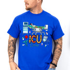ICU Crew Doodles Design - ICU Nurse Unisex Crewneck T-Shirt Sweatshirt Hoodie