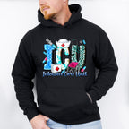 Intensive Care Unit Design - ICU Nurse Unisex Crewneck T-Shirt Sweatshirt Hoodie
