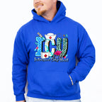 Intensive Care Unit Design - ICU Nurse Unisex Crewneck T-Shirt Sweatshirt Hoodie
