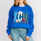 Intensive Care Unit Design - ICU Nurse Unisex Crewneck T-Shirt Sweatshirt Hoodie