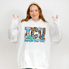 ICU Intensive Care Unit Doodles Design - ICU Nurse Unisex Crewneck T-Shirt Sweatshirt Hoodie