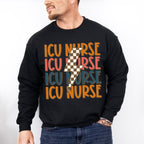ICU Nurse Lightning Design - ICU Nurse Unisex Crewneck T-Shirt Sweatshirt Hoodie