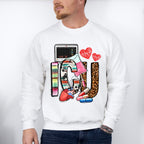 ICU Hearts Pills And Monitor Design - ICU Nurse Unisex Crewneck T-Shirt Sweatshirt Hoodie