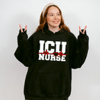 ICU Nurse Heartbeat Design - ICU Nurse Unisex Crewneck T-Shirt Sweatshirt Hoodie