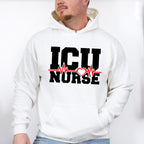 ICU Nurse Heartbeat Design - ICU Nurse Unisex Crewneck T-Shirt Sweatshirt Hoodie