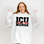 ICU Nurse Heartbeat Design - ICU Nurse Unisex Crewneck T-Shirt Sweatshirt Hoodie