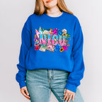 NICU Flowers And Doodles Design - NICU Nurse Unisex Crewneck T-Shirt Sweatshirt Hoodie