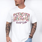 NICU Nurse Heart Floral Design - NICU Nurse Unisex Crewneck T-Shirt Sweatshirt Hoodie