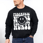 Pediatric Nurse Smiley Design - Pediatric Nurse Unisex Crewneck T-Shirt Sweatshirt Hoodie