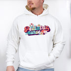 Retro Floral Pediatric Nurse Design - Pediatric Nurse Unisex Crewneck T-Shirt Sweatshirt Hoodie