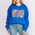 Groovy Floral Peds Nurse Design - Pediatric Nurse Unisex Crewneck T-Shirt Sweatshirt Hoodie