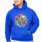 School Nurse Leopard Circle Design - School Nurse Unisex Crewneck T-Shirt Sweatshirt Hoodie