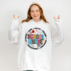 School Nurse Leopard Circle Design - School Nurse Unisex Crewneck T-Shirt Sweatshirt Hoodie