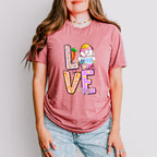 LOVE Bunny Holding Egg - Easter Day Unisex Crewneck T-Shirt Sweatshirt Hoodie