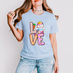 LOVE Bunny Holding Egg - Easter Day Unisex Crewneck T-Shirt Sweatshirt Hoodie
