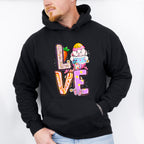 LOVE Bunny Holding Egg - Easter Day Unisex Crewneck T-Shirt Sweatshirt Hoodie