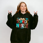 Apple And Book School Nurse Design - School Nurse Unisex Crewneck T-Shirt Sweatshirt Hoodie