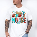 Apple And Book School Nurse Design - School Nurse Unisex Crewneck T-Shirt Sweatshirt Hoodie