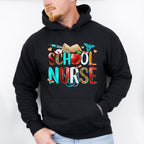 Apple And Book School Nurse Design - School Nurse Unisex Crewneck T-Shirt Sweatshirt Hoodie
