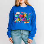 Apple And Syringe School Nurse Design - School Nurse Unisex Crewneck T-Shirt Sweatshirt Hoodie