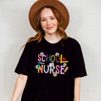 Flowers And Crayons School Nurse Design - School Nurse Unisex Crewneck T-Shirt Sweatshirt Hoodie