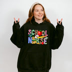 Apple And Ruler School Nurse Design - School Nurse Unisex Crewneck T-Shirt Sweatshirt Hoodie