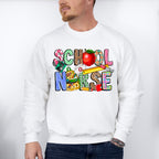 Apple And Ruler School Nurse Design - School Nurse Unisex Crewneck T-Shirt Sweatshirt Hoodie