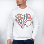 Heart Shape School Nurse Design - School Nurse Unisex Crewneck T-Shirt Sweatshirt Hoodie