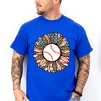 Baseball Sunflower Design - Baseball Unisex Crewneck T-Shirt Sweatshirt Hoodie